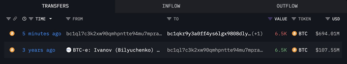 
			C кошелька сооснователя BTC-e Билюченко пропали биткоины на $694 млн		