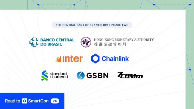 
			Banco Inter и Chainlink провели первую межцепочечную трансграничную сделку между центральными банками Бразилии и Гонконга		