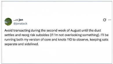 Разработчик Bitcoin Core предупреждает пользователей о необходимости приостановить переводы BTC по мере приближения срока вступления в силу BIP-110